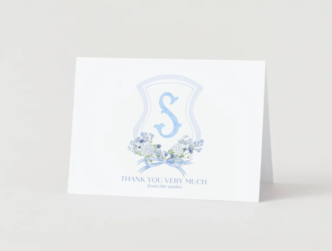 Personalized Letter Stationery - Blue and White