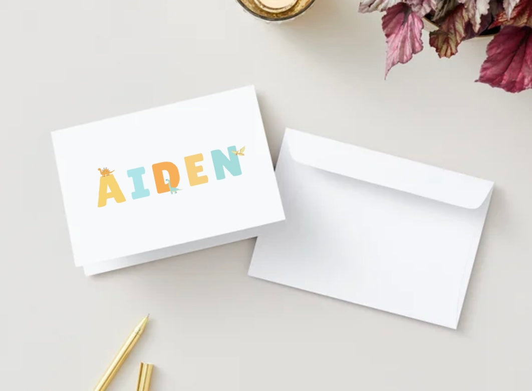 Personalized Dinosaur Stationery - Little Dinos Collection