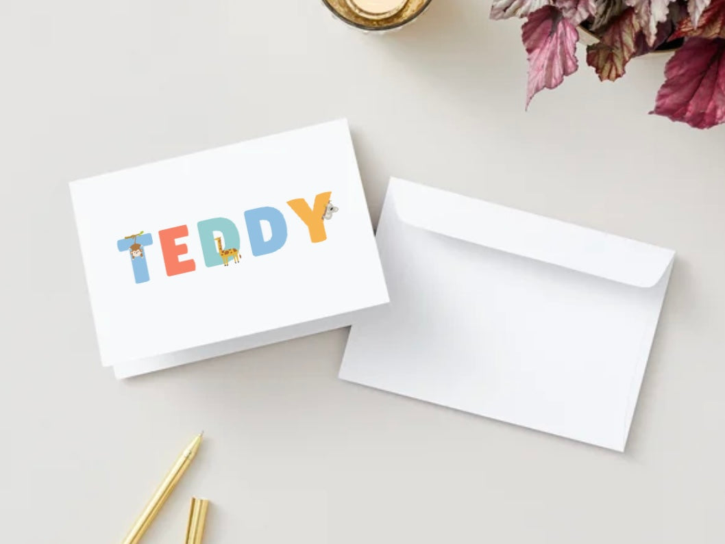 Personalized Animal Stationery - Wild Ones Collection