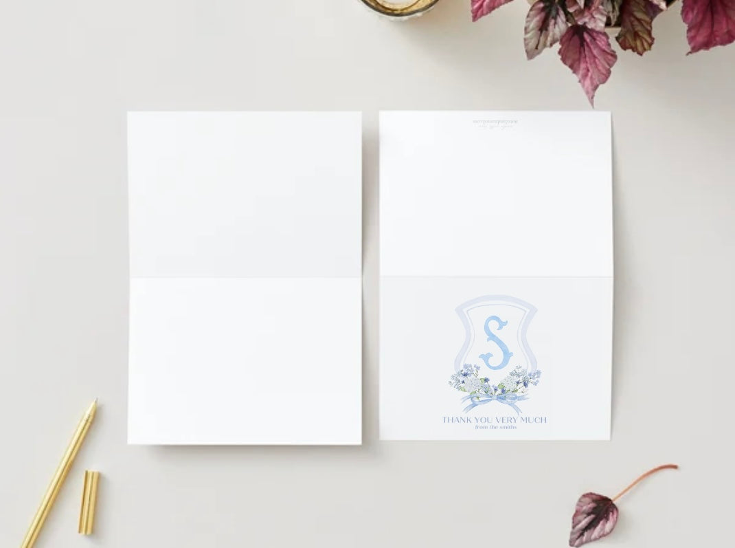 Personalized Letter Stationery - Blue and White