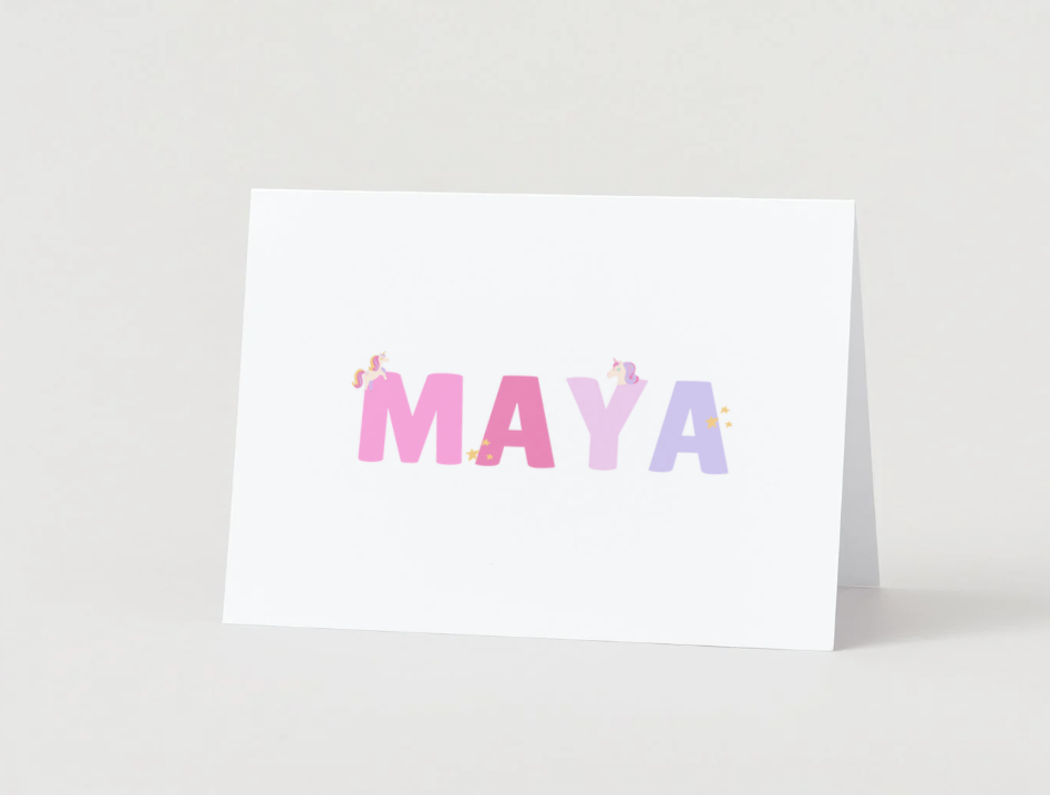 Personalized Girl Unicorn Stationery - Unicorn Dreams Collection