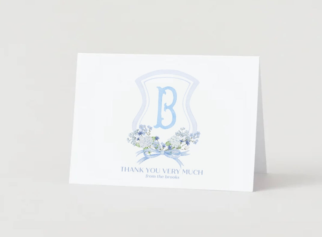 Personalized Letter Stationery - Blue and White