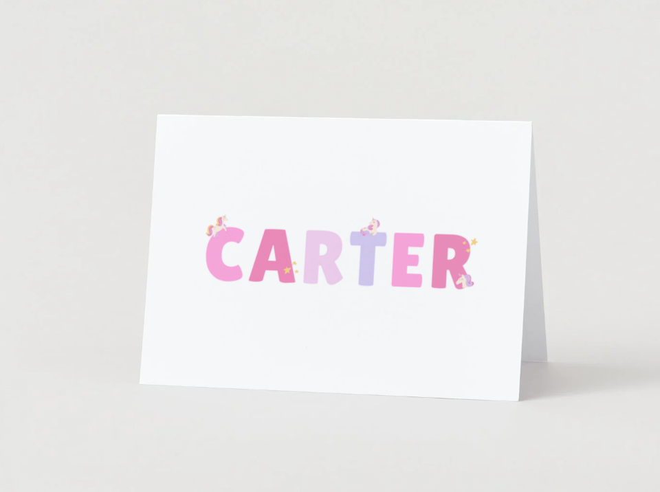 Personalized Girl Unicorn Stationery - Unicorn Dreams Collection