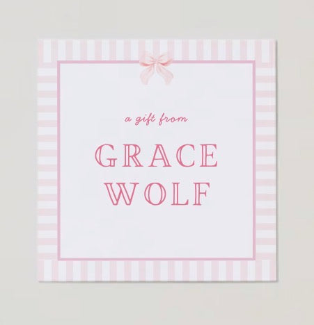 Personalized Gift Tags - Classic Stripe