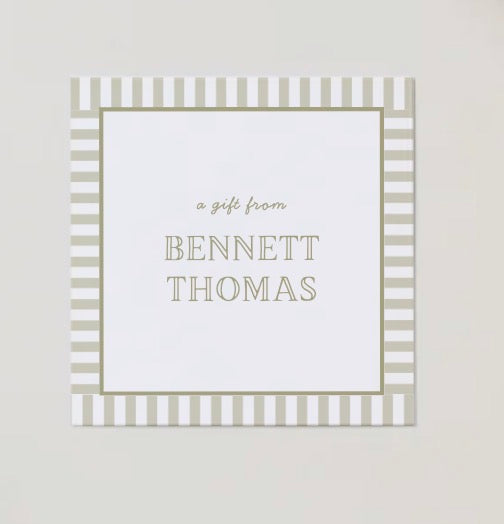 Personalized Gift Tags - Classic Stripe