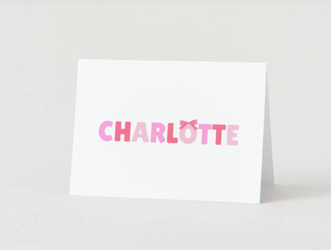 Girls Bow Stationery - Tied with Love Collection