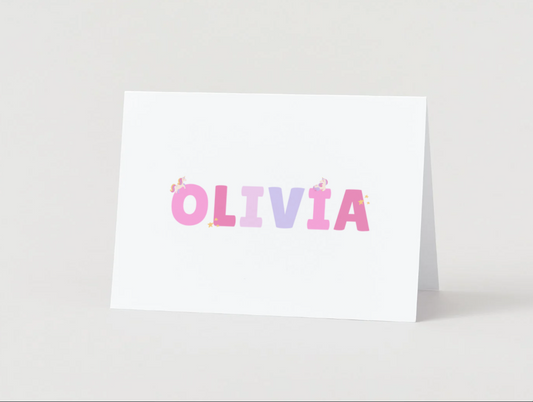 Personalized Girl Unicorn Stationery - Unicorn Dreams Collection